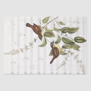 Vintage Bird Music Notes Decoupage Tissue Paper