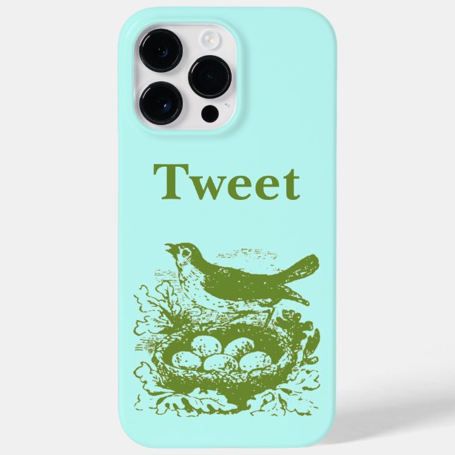 Vintage Bird Nest & Eggs  Case-Mate iPhone Case (Back)