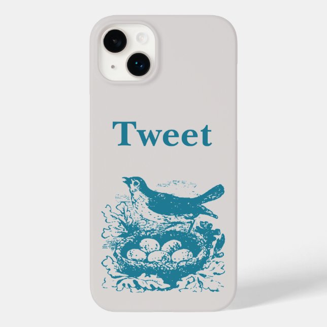 Vintage Bird Nest & Eggs  Case-Mate iPhone Case (Back)