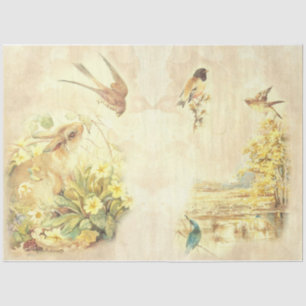 Vintage Bird Series Design 8 Tissue Paper