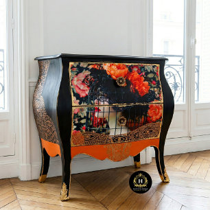 Vintage Birdcage Hat Floral Decoupage Tissue Paper