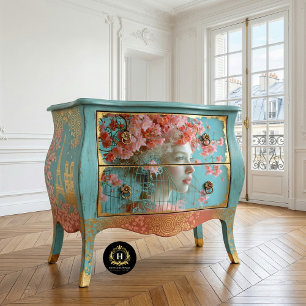 Vintage Birdcage Hat Floral Decoupage Tissue Paper