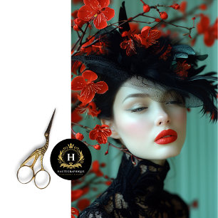 Vintage Birdcage Hat Floral Decoupage Tissue Paper