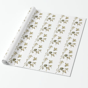 Vintage Birds and Branch Wrapping Paper