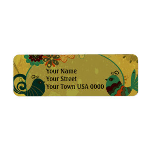 vintage birds and floral design