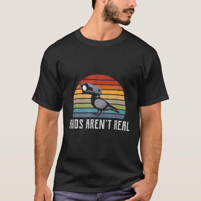 VINTAGE BIRDS AREN REAL T-Shirt (Front)