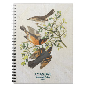 Vintage Birds Birdwatching Lover Gift Notebook