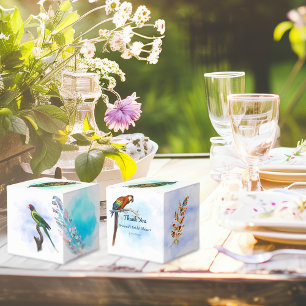 Vintage Birds Bridal Shower Favor Box