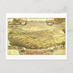 Vintage Bird's-Eye View of Phoenix, Arizona, Postcard