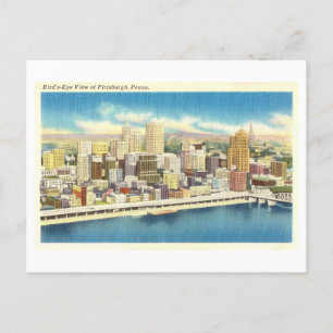 Vintage Bird's-Eye View of Pittsburgh, Penn. Postcard