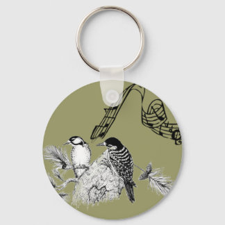Vintage Birds Keychain