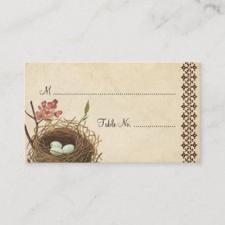 Vintage Bird's Nest Table Place Card