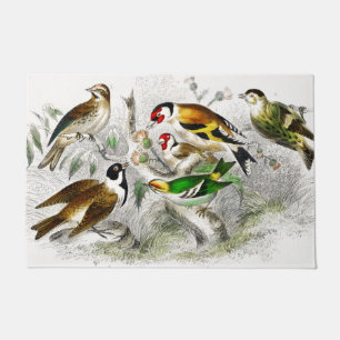 Vintage Birds Old Illustration - Animals Art Doormat