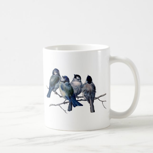 Vintage Birds on a Branch Coffee Mug (Right)