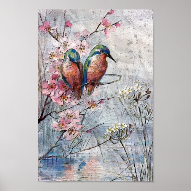 Vintage Birds Poster (Front)