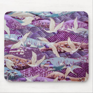 Vintage Birds Swan Artwork   Mousepad