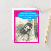 Vintage birth control postcard