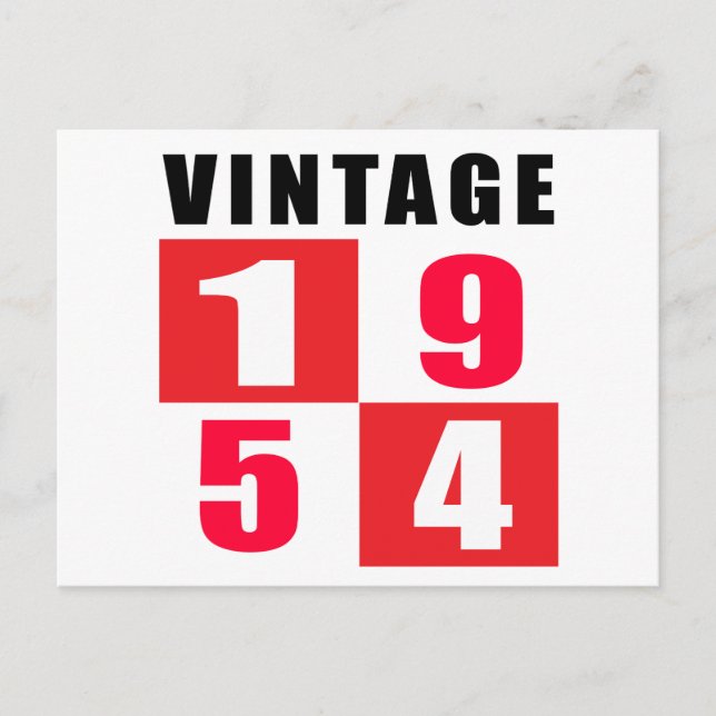 Vintage Birthday 1954 Postcard (Front)