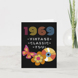 Vintage Birthday 1969 Retro Design for Friend Card