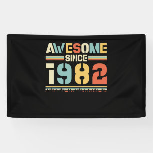Vintage Birthday 1982 Banner