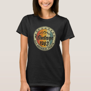 Vintage Birthday 1983 All Original Parts Women Men T-Shirt