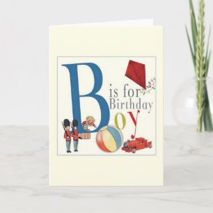Vintage Birthday Boy Greeting Card