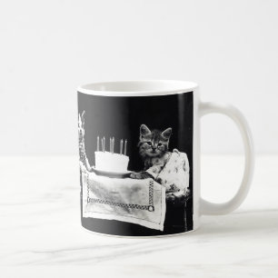 Vintage Birthday Cats Coffee Mugs