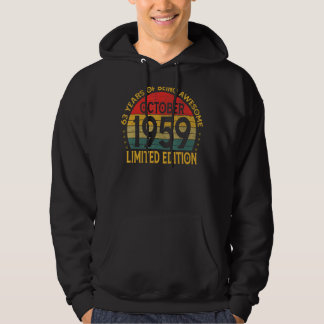 Vintage  Birthday Decoration October 1959 Hoodie