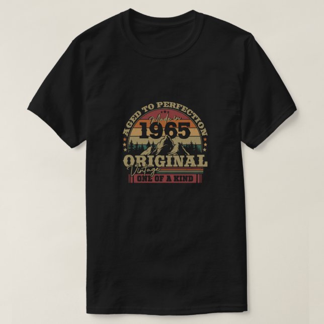 Vintage Birthday Gift 1965 T-Shirt (Design Front)