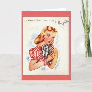 Vintage - Birthday Greetings to My Daughter, Card