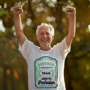 Vintage Birthday Label Personalized Year T-Shirt