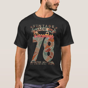 Vintage Birthday Legends Born In December 1978 Sin T-Shirt