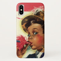 Vintage Birthday Party, Girl with Noise Maker