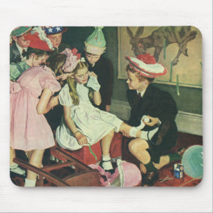 Vintage Birthday Party, Pin the Tail on the Donkey Mouse Pad