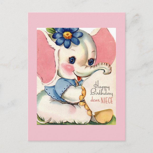 Vintage Birthday Postcard (Front)