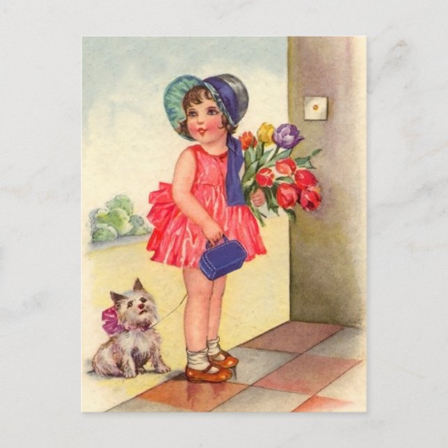 Vintage Birthday Postcard (Front)