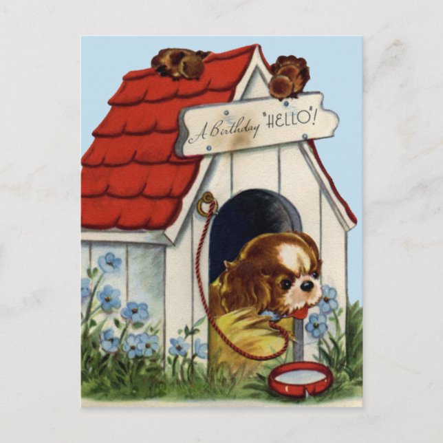 Vintage Birthday Postcard (Front)