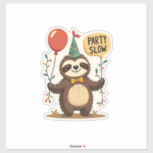 Vintage Birthday Sloth Retro Party Animal Design 2