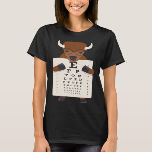 Vintage Bisons Baby Bison Eye Chart Artistic Optic T-Shirt