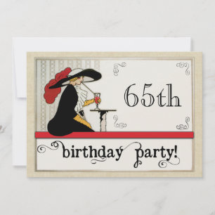 Vintage Bistro Custom Womans Birthday Personalized Invitation