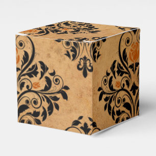 Vintage Black and Copper Gothic Wedding Favor Box