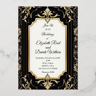 Vintage black and Gold Art Deco Wedding