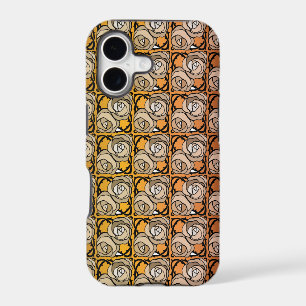Vintage black and gold Roses floral pattern
