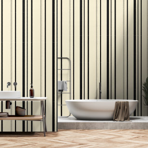 Vintage Black and off-white Wallpaper