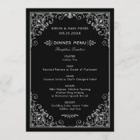 Vintage Black and Silver Art Deco Wedding Dinner