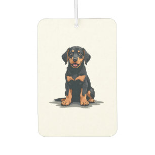 Vintage Black and Tan Dog Back View Illustration P Air Freshener