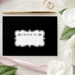 Vintage Black and White Art Deco Wedding Envelopes