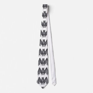 Vintage Black and White Bat Men's Tie
