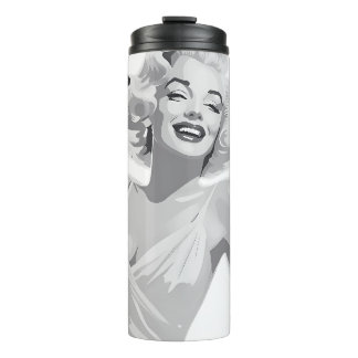 Vintage Black and White Blonde Thermal Tumbler