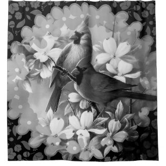 Vintage Black and White Cardinal Birds